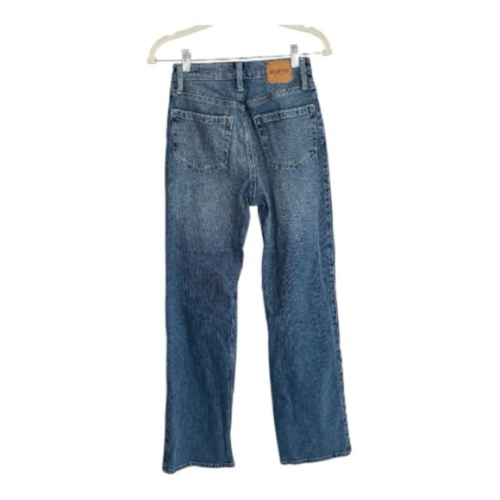 Hollister Distressed Blue Straight-Leg Dad Jeans Size 00